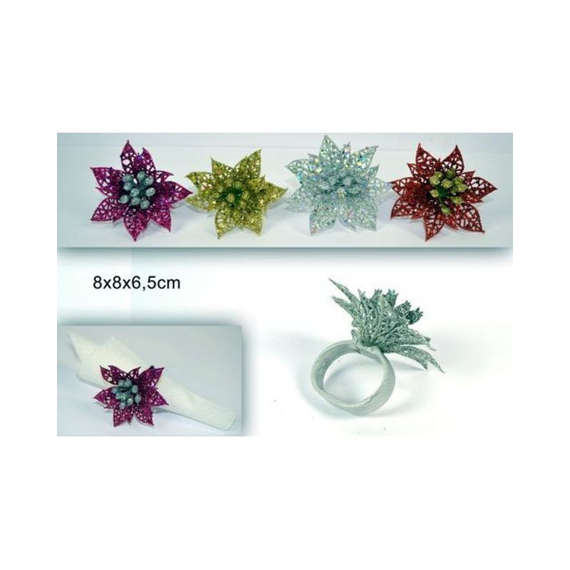 ANELLO PORTATOVAGLIOLO POINSETTA EAN 8033113210068 INGROSSO ACCESSORI ARREDO TAVOLA NATALIZIA ANELLO PORTATOVAGLIOLO POINSETTA EAN 8033113210068 INGROSSO ACCESSORI ARREDO TAVOLA NATALIZIA