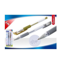 INGROSSO CARTOLERIA PENNE GEL ORO/ARGENTO PZ.2 8032732157792 INGROSSO PENNE REFIL MARCATORI EVIDENZIATORI