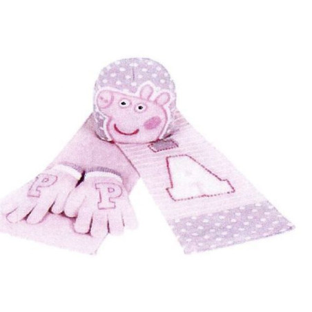 INGROSSO ABBIGLIAMENTO BIMBI PEPPA PIG CAPPELLINO SCIARPA GUANTI 8427418683311 INGROSSO ABBIGLIAMENTO PER BAMBINI