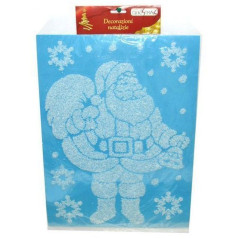 INGROSSO ARTICOLI NATALIZI VETROFANIA BABBO NATALE INNEVATO 30X40 8033113214219 INGROSSO DECORAZIONI NATALIZIE