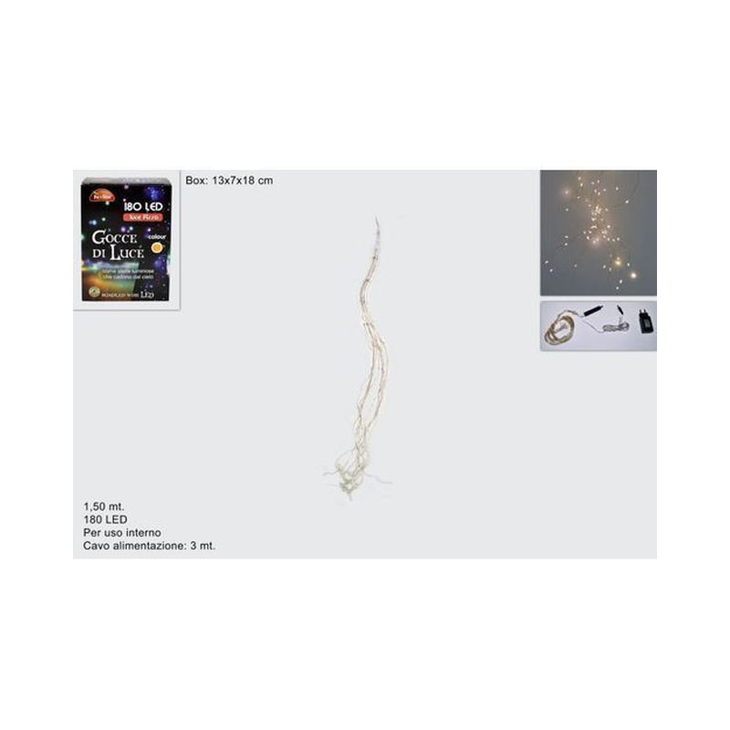 GOCCE DI LUCE 180LED BIANCO CAL FISSIP20 EAN 8033113499067 INGROSSO LUCI NATALIZIE GOCCE DI LUCE 180LED BIANCO CAL FISSIP20 EAN 8033113499067 INGROSSO LUCI NATALIZIE