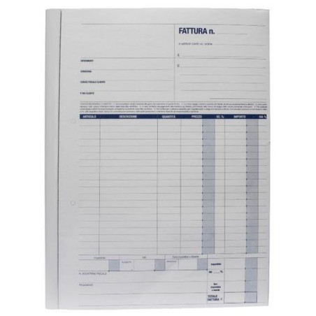 FATTURE 1 ALIQUOTA 2COPIE 29,7X21,5 10 EAN 8033593013357 INGROSSO MODULI E SCHEDE