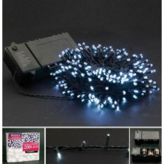 INGROSSO ARTICOLI NATALIZI CATENA 200 LED BIANCA FRED TIMER+MEM EST 8023650013819 INGROSSO ARTICOLI NATALE