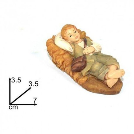 PASTORELLO SDRAIATO 7CM EAN 8033113240447 INGROSSO PERSONAGGI PER IL PRESEPE E ANIMALI
