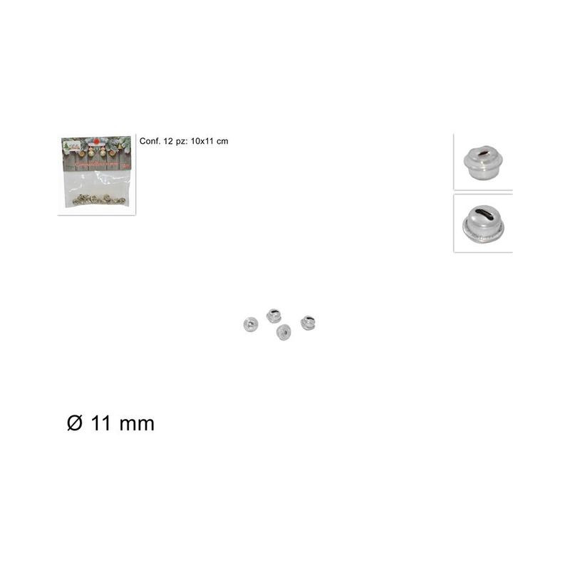 CAMPANELLINO 11 MM SET 12 PZ. SILVER EAN 8033113446221 INGROSSO OGGETTISTICA NATALIZIA CAMPANELLINO 11 MM SET 12 PZ. SILVER EAN 8033113446221 INGROSSO OGGETTISTICA NATALIZIA