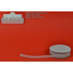 INGROSSO ARTICOLI NATALIZI NASTRO CATENINA PERLE 8MM*90CM IN DISPLA 8033113526817 INGROSSO ARTICOLI NATALIZI PER CONFEZIONI