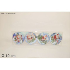 INGROSSO ARTICOLI NATALIZI BOX 4 MEDAGLIONI PVC C/BABBO NATALE 10CM 8033113596926 INGROSSO DECORAZIONI NATALIZIE