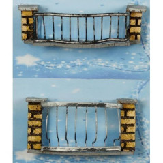 INGROSSO ARTICOLI NATALIZI RINGHIERA IN FERRO PER BALCONE CON PARET E CM.11X3X5.5 -2 MOD 8018623860750 INGROSSO PRESEPE E ACCESS
