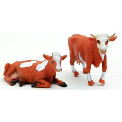 INGROSSO ARTICOLI NATALIZI MUCCA PEZZATA MARRONE CM.12 2 MODELLI AS SORTITI IN BLISTER 8019959807945 INGROSSO PRESEPE E ACCESSOR
