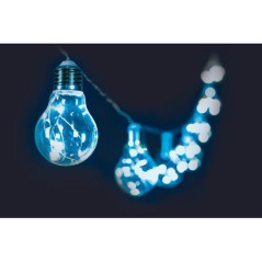 INGROSSO ARTICOLI NATALIZI CATENA 10 LAMPADINE GOCCIA 60 MICROLED BLU D.55XH95MM PROLUNG. LUCE FISSA 30V 8024199036987 INGROSSO