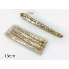 INGROSSO ARTICOLI NATALIZI SET 4 APPENIDINI CONI ORO 8015361941024 INGROSSO ADDOBBI ALBERO NATALE PALLINE DI NATALE E PUNTALI