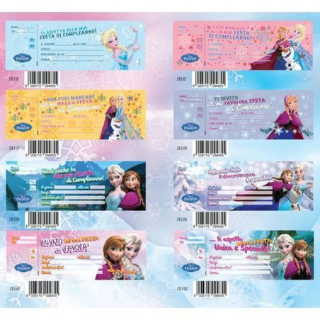 INGROSSO CARTOLERIA INVITO BLOCCHETTO 20PZ FROZEN 8006715094855 INGROSSO BIGLIETTI AUGURI BIGLIETTI INVITO