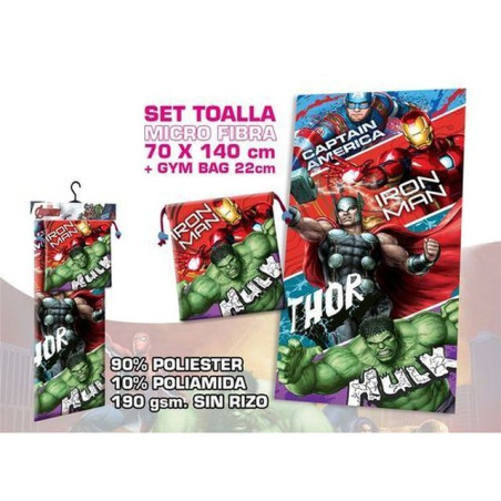 INGROSSO ARTICOLI MARE TELO MICROFIBRA C/BORSA REGALO AVENGERS 8435333875261 INGROSSO ARTICOLI ESTIVI