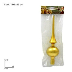 INGROSSO ARTICOLI NATALIZI PUNTALE PER ALBERO cm.30 ORO 8033113207068 INGROSSO ADDOBBI ALBERO NATALE