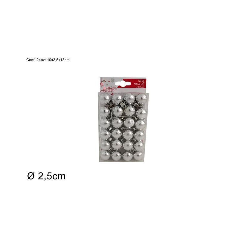 PALLINE D.2,5CM LUCIDE ARGENTO BOX 24PZ EAN 8033113217555 INGROSSO PALLINE DI NATALE E PUNTALI PALLINE D.2,5CM LUCIDE ARGENTO BOX 24PZ EAN 8033113217555 INGROSSO PALLINE DI NATALE E PUNTALI