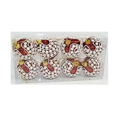 INGROSSO ARTICOLI NATALIZI PALLE 6CM 8PZ PERLE C/GLITTER ROSSO 8033113574115 INGROSSO ADDOBBI ALBERO NATALE