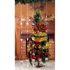 INGROSSO ARTICOLI NATALIZI DECORAZIONE IN FERRO C/PENDENTE 12X124CM 3SOGG. 3COLORI 8021785414990 INGROSSO DECORAZIONI NATALIZIE