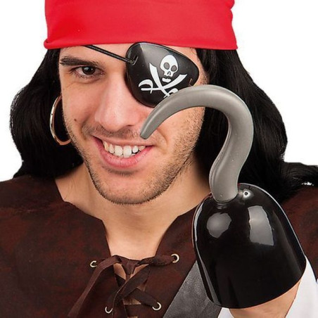 INGROSSO HALLOWEEN UNCINO PIRATA IN BUSTA C/CAV. 8004761051303 INGROSSO ARTICOLI DI HALLOWEEN SET TRAVESTIMENTI HALLOWEEN