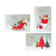 INGROSSO CARTOLERIA BIGLIETTI NAT. 3D VELLUTO SILV. 11.5X17 8009572108697 INGROSSO BIGLIETTI AUGURI BIGLIETTI NATALIZI
