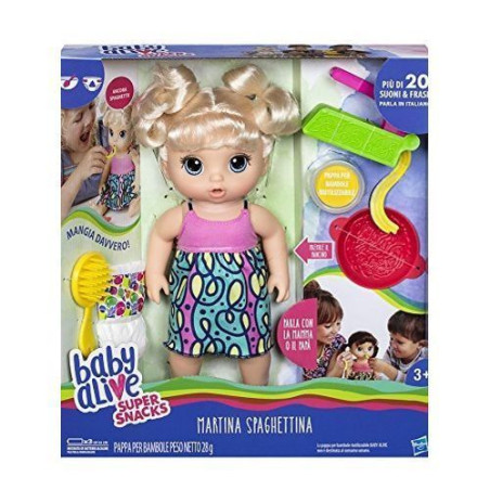 INGROSSO GIOCATTOLI BABY ALIVE MARTINA SPAGHETTINA +3ANNI 35.5X38X10CM - PILE INCLUSE - HASBRO 5010993438136 INGROSSO BAMBOLE E