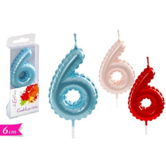 INGROSSO FESTA E PARTY CANDELA N. 6 ASS. 8055329327149 INGROSSO ARTICOLI PER FESTE CANDELE COMPLEANNO