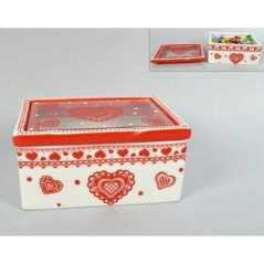 INGROSSO ARTICOLI NATALIZI COFANETTO RETTANGOLARE C/CUORI 16X11CM 8033113730146 INGROSSO DECORAZIONI NATALIZIE