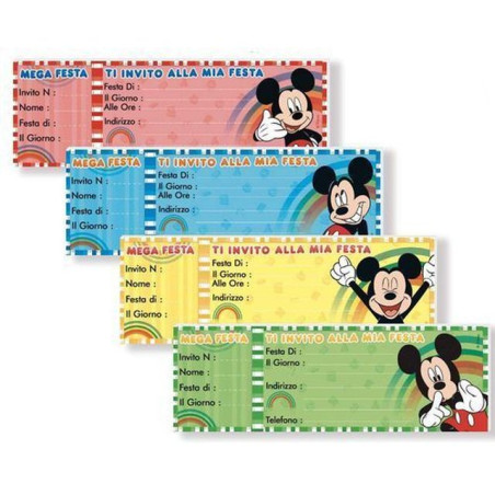 INGROSSO CARTOLERIA BLOCCHETTO 15 ASSEGNI INVITI DISNEY MICK 22.5X7.6CM 8001608742950 INGROSSO BIGLIETTI AUGURI