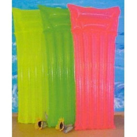 INGROSSO ARTICOLI MARE MATERASSINO FLUO 183x76 4TUBI 3COLORI AS GIALLO VERDE ROSA 2 CAMERE 2 VALVOLE 8051827465147 INGROSSO GONF