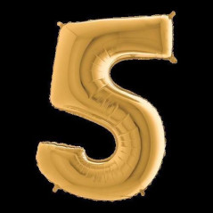 INGROSSO PALLONCINI PALLONCINO MYLAR 102CM N.5 ORO 8020834424256 INGROSSO ARTICOLI PER FESTE PALLONCINI COMPLEANNO