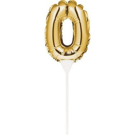 PALLONCINO ORO 23X9CM N.0 EAN 0039938504137 INGROSSO PALLONCINI COMPLEANNO