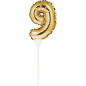 PALLONCINO ORO 23X9CM N.9 EAN 0039938504489 INGROSSO PALLONCINI COMPLEANNO