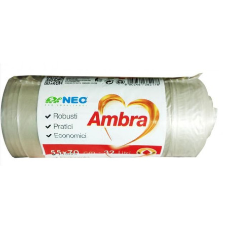 INGROSSO SACCO POLIETILENE AMBRA 55X70 16PZ 8002461382178 INGROSSO PRODOTTI PULIZIA SACCHI SPAZZATURA