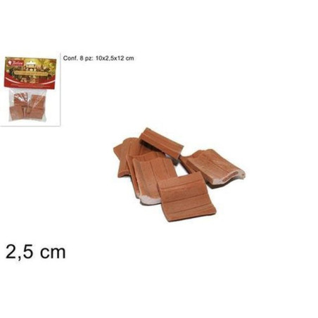 MEZZE TEGOLE TERRACOTTA PZ.8 2.5CM EAN 8033113064494 INGROSSO ACCESSORI PER IL PRESEPE