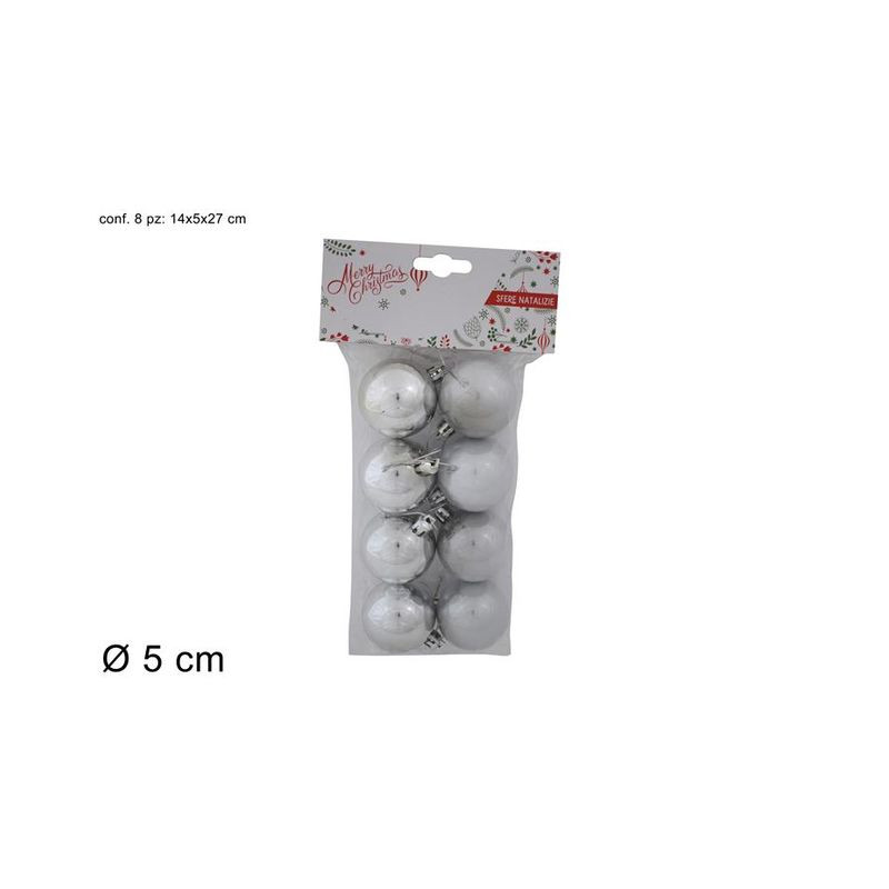 CONF. 8 PALLINE 50 LUCIDE/OPACHE SILV. EAN 8027501186813 INGROSSO PALLINE DI NATALE E PUNTALI CONF. 8 PALLINE 50 LUCIDE/OPACHE SILV. EAN 8027501186813 INGROSSO PALLINE DI NATALE E PUNTALI