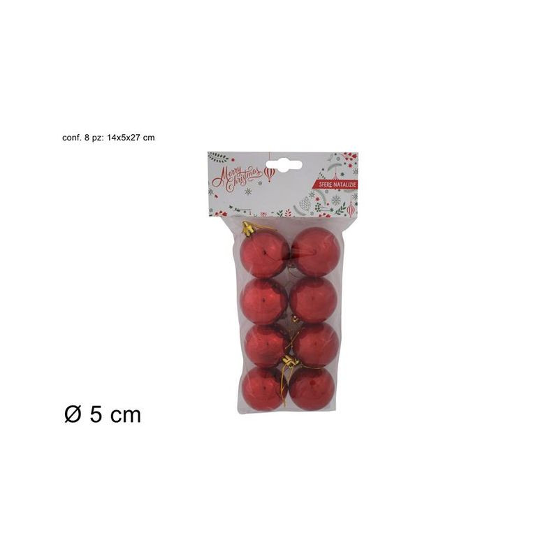 CONF. 8 PALLINE 50 LUCIDE/OPACHE ROSSO EAN 8027501186820 INGROSSO PALLINE DI NATALE E PUNTALI CONF. 8 PALLINE 50 LUCIDE/OPACHE ROSSO EAN 8027501186820 INGROSSO PALLINE DI NATALE E PUNTALI