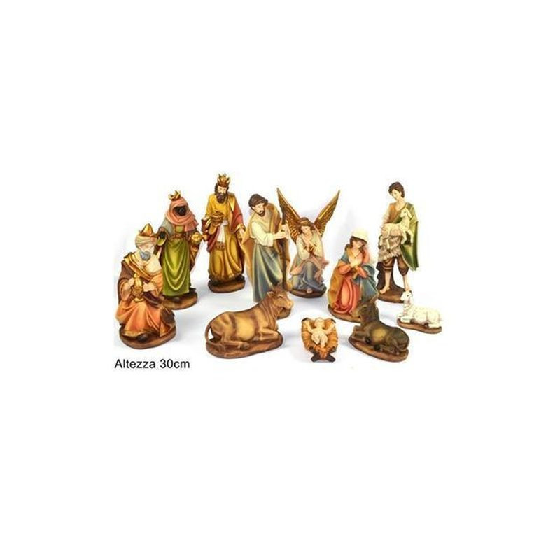 NATIVITA' 11PZ 30CM EAN 8033113239731 INGROSSO PERSONAGGI PER IL PRESEPE E ANIMALI