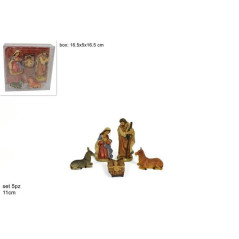 INGROSSO ARTICOLI NATALIZI NATIVITA 11CM SET 5PZ PVC BOX 58504.S/5 8033113483981 INGROSSO PRESEPE E ACCESSORI