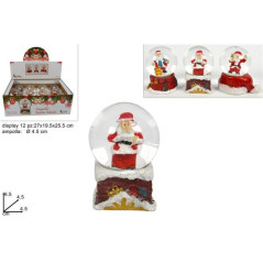 INGROSSO ARTICOLI NATALIZI AMPOLLA CON BABBO NATALE 4.5CM 3ASS 8033113615047 INGROSSO DECORAZIONI NATALIZIE