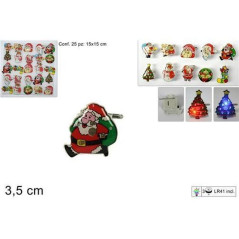 INGROSSO ARTICOLI NATALIZI SPILLETTA NATALIZIA 3.5CM ASSORTITA 8033113629150 INGROSSO DECORAZIONI NATALIZIE