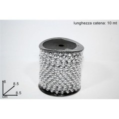 INGROSSO ARTICOLI NATALIZI ROTOLO CATENA SILVER MT.10 8027501878275 INGROSSO ADDOBBI ALBERO NATALE NASTRI NATALIZI PER ADDOBBO