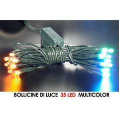 INGROSSO ARTICOLI NATALIZI BOLLICINE DI LUCE LED 35PZ MULTICOL 8015361889777 INGROSSO ARTICOLI NATALE