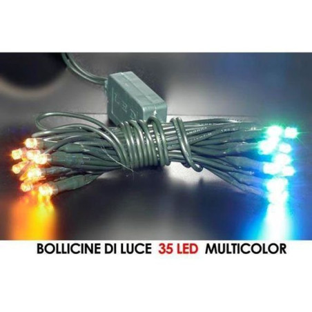 BOLLICINE DI LUCE LED 35PZ MULTICOL EAN 8015361889777 INGROSSO LUCI NATALIZIE