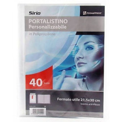 INGROSSO CARTOLERIA PORTALISTINO PERSONALIZZABILE 40BUSTE 21.5X30CM - INTERNO ANTIRIFLESSO 8004434742200 INGROSSO PORTA DOCUMENT