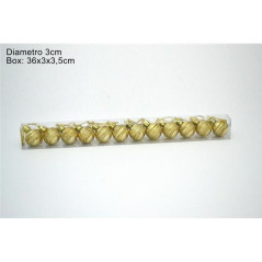 INGROSSO ARTICOLI NATALIZI PALLINE 3CM BOX DA 12 PEZZI CHAMPAGNE 8033113207563 INGROSSO ADDOBBI ALBERO NATALE