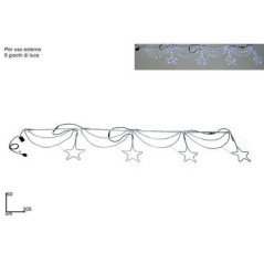 INGROSSO ARTICOLI NATALIZI CORNICE LED C/STELLE 305*60CM C/GIOCHI L 8033113379598 INGROSSO ARTICOLI NATALE