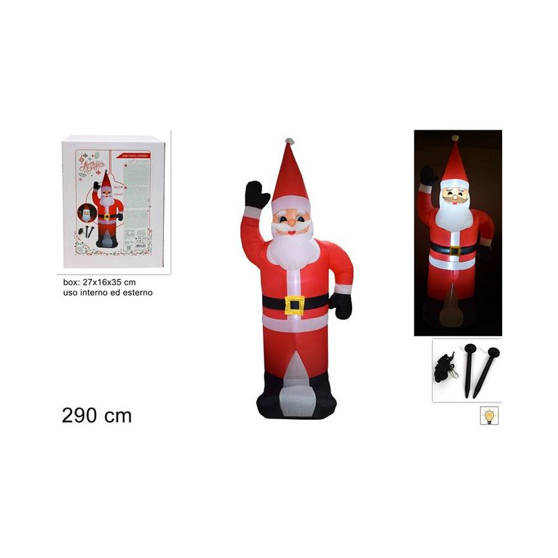 BABBO NATALE GONFIABILE 240CM EAN 8027501866203 INGROSSO OGGETTISTICA NATALIZIA BABBO NATALE GONFIABILE 240CM EAN 8027501866203 INGROSSO OGGETTISTICA NATALIZIA