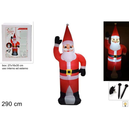 BABBO NATALE GONFIABILE 240CM EAN 8027501866203 INGROSSO OGGETTISTICA NATALIZIA
