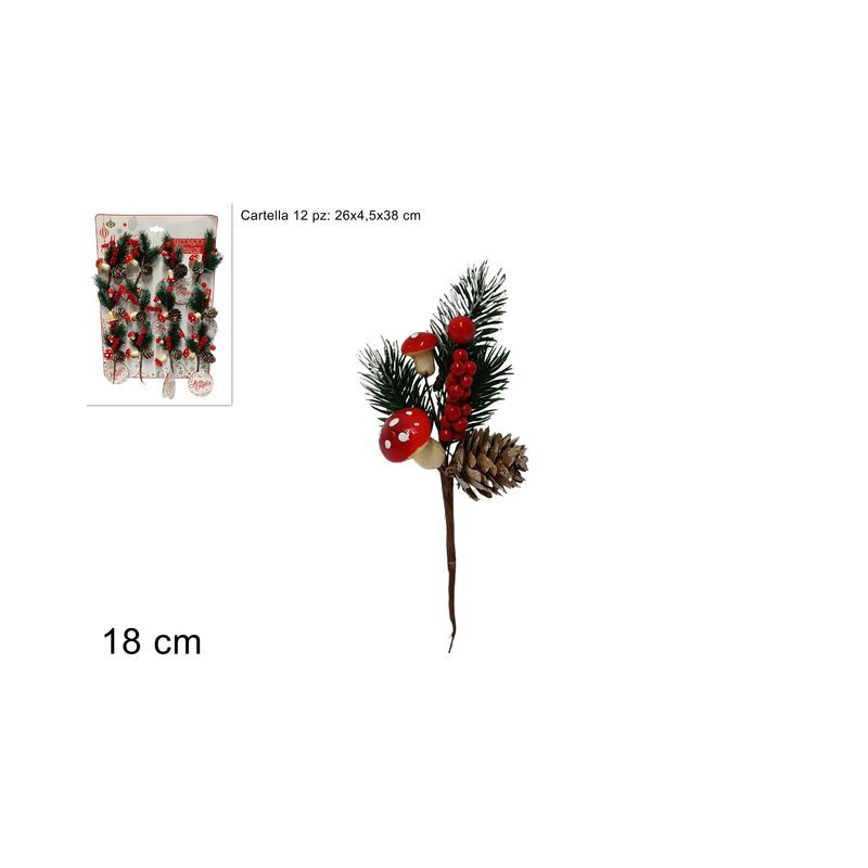 SPILLONE BACCHE C/FUNGHI E PIGNE 19CM EAN 8033113643088 INGROSSO FIORI FINTI NATALIZI SPILLONE BACCHE C/FUNGHI E PIGNE 19CM EAN 8033113643088 INGROSSO FIORI FINTI NATALIZI