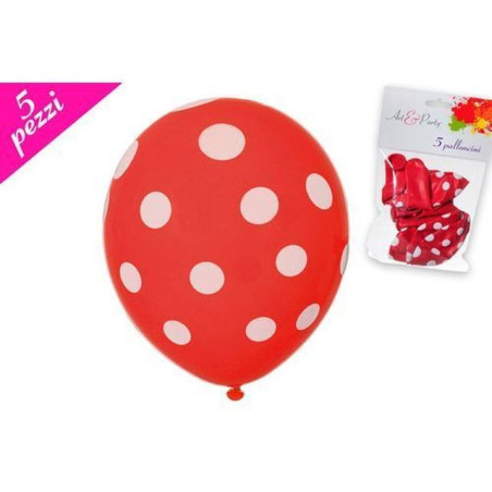 INGROSSO PALLONCINI PALLONCIN0 5PZ POIS ROSSO 8055329029906 INGROSSO ARTICOLI PER FESTE PALLONCINI COMPLEANNO