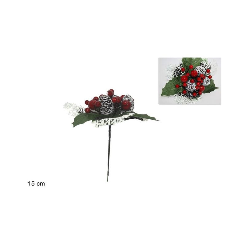 SPILLONE C/BACCHE EAN 8033113324499 INGROSSO FIORI FINTI NATALIZI